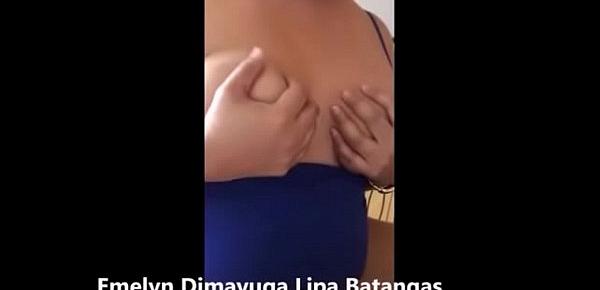  Emelyn dimayuga Lipa batangas playing with her huge tits